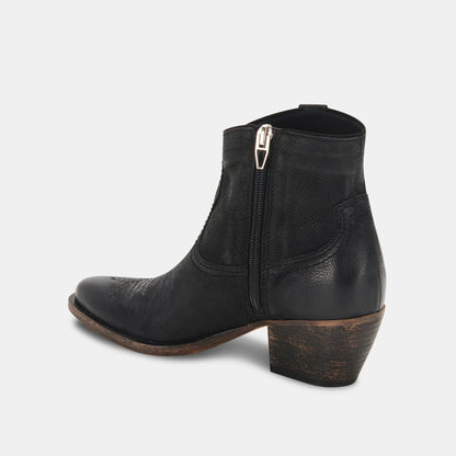 SILMA BOOTIES IN BLACK LEATHER -   Dolce Vita