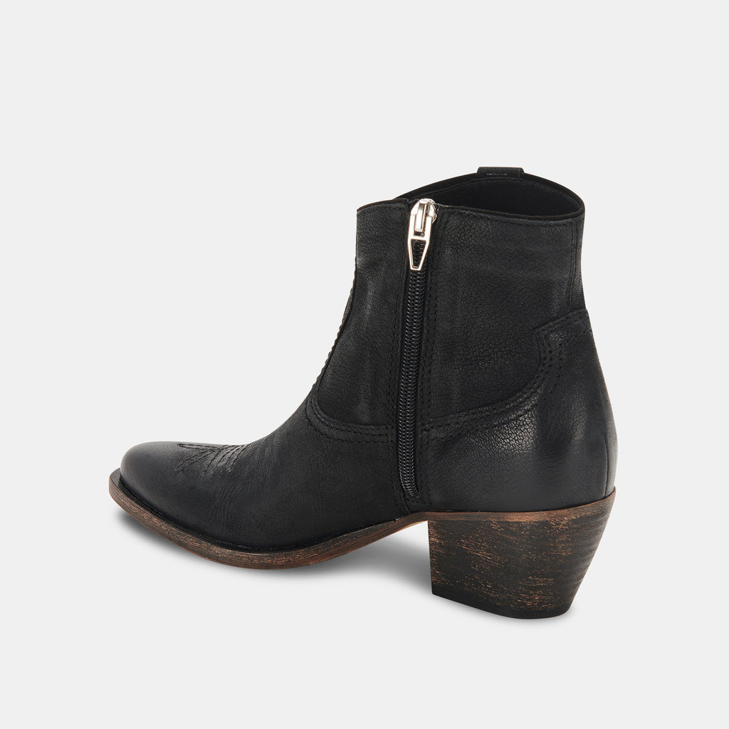 SILMA BOOTIES IN BLACK LEATHER -   Dolce Vita - image 5