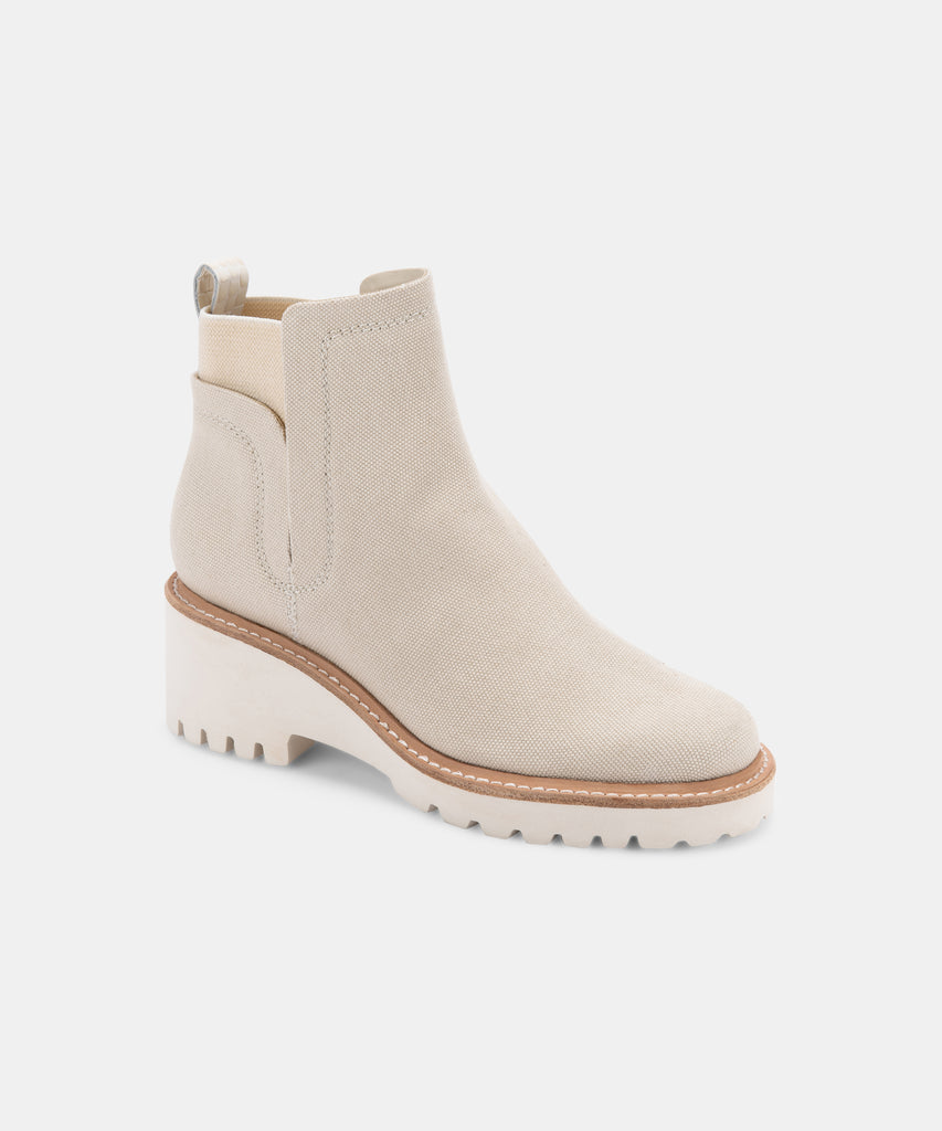 HUEY BOOTIES IN SANDSTONE CANVAS -   Dolce Vita - image 3