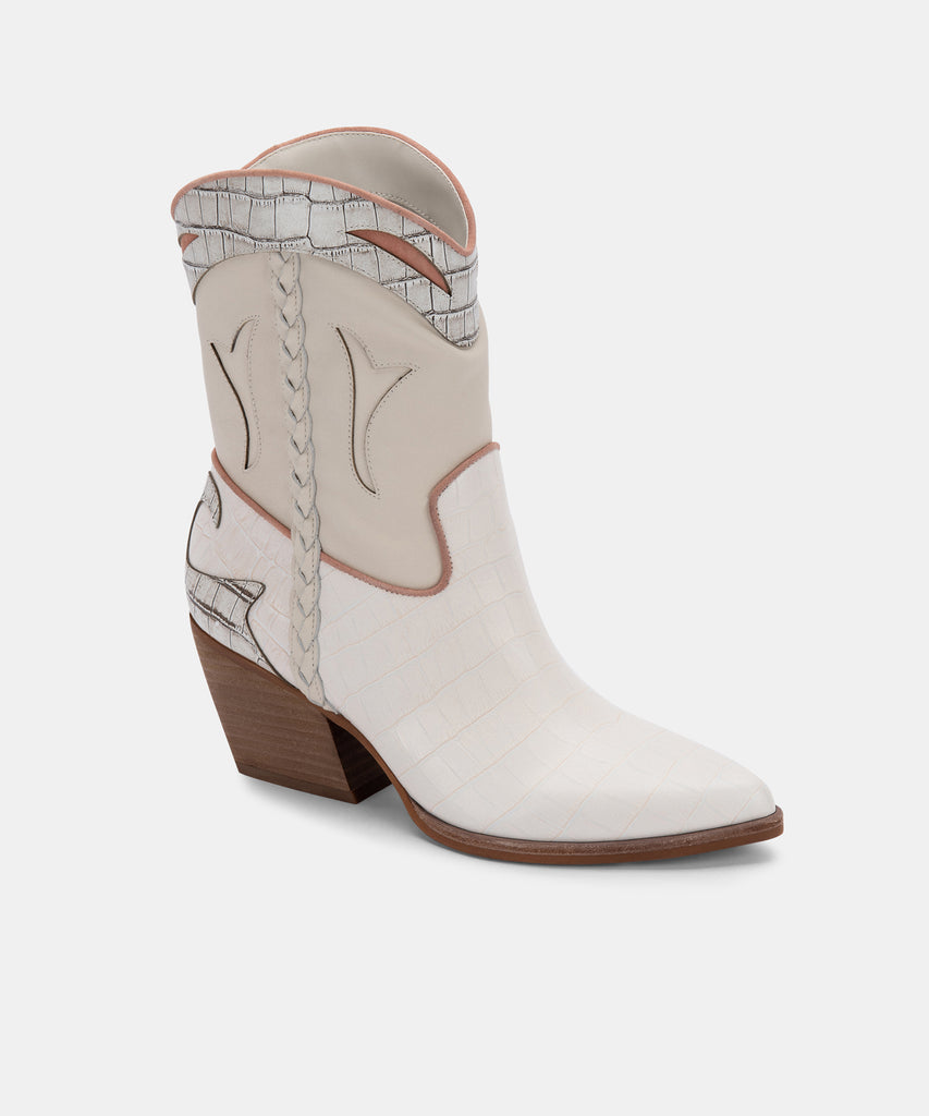 LORAL BOOTIES IN IVORY LEATHER -   Dolce Vita - image 3