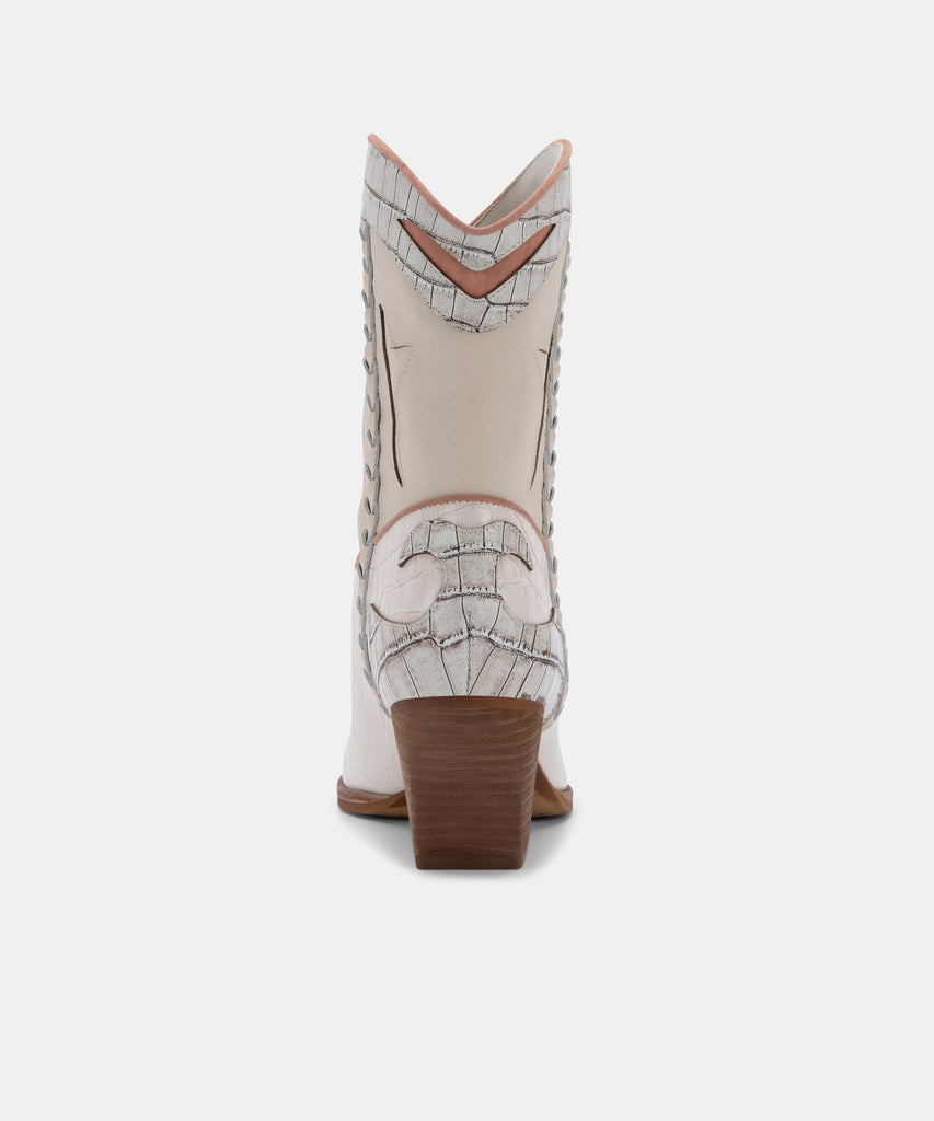 LORAL BOOTIES IN IVORY LEATHER -   Dolce Vita - image 9