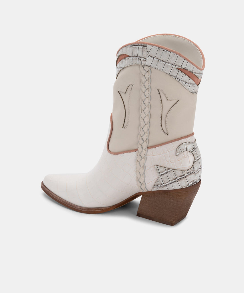 LORAL BOOTIES IN IVORY LEATHER -   Dolce Vita - image 7