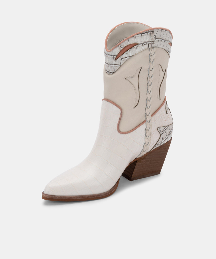 LORAL BOOTIES IN IVORY LEATHER -   Dolce Vita - image 6