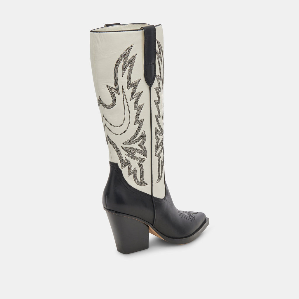 BLANCH BOOTS BLACK WHITE LEATHER - re:vita - image 6
