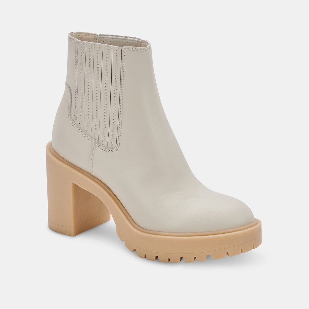 CASTER H2O BOOTIES IN IVORY LEATHER - re:vita - image 3