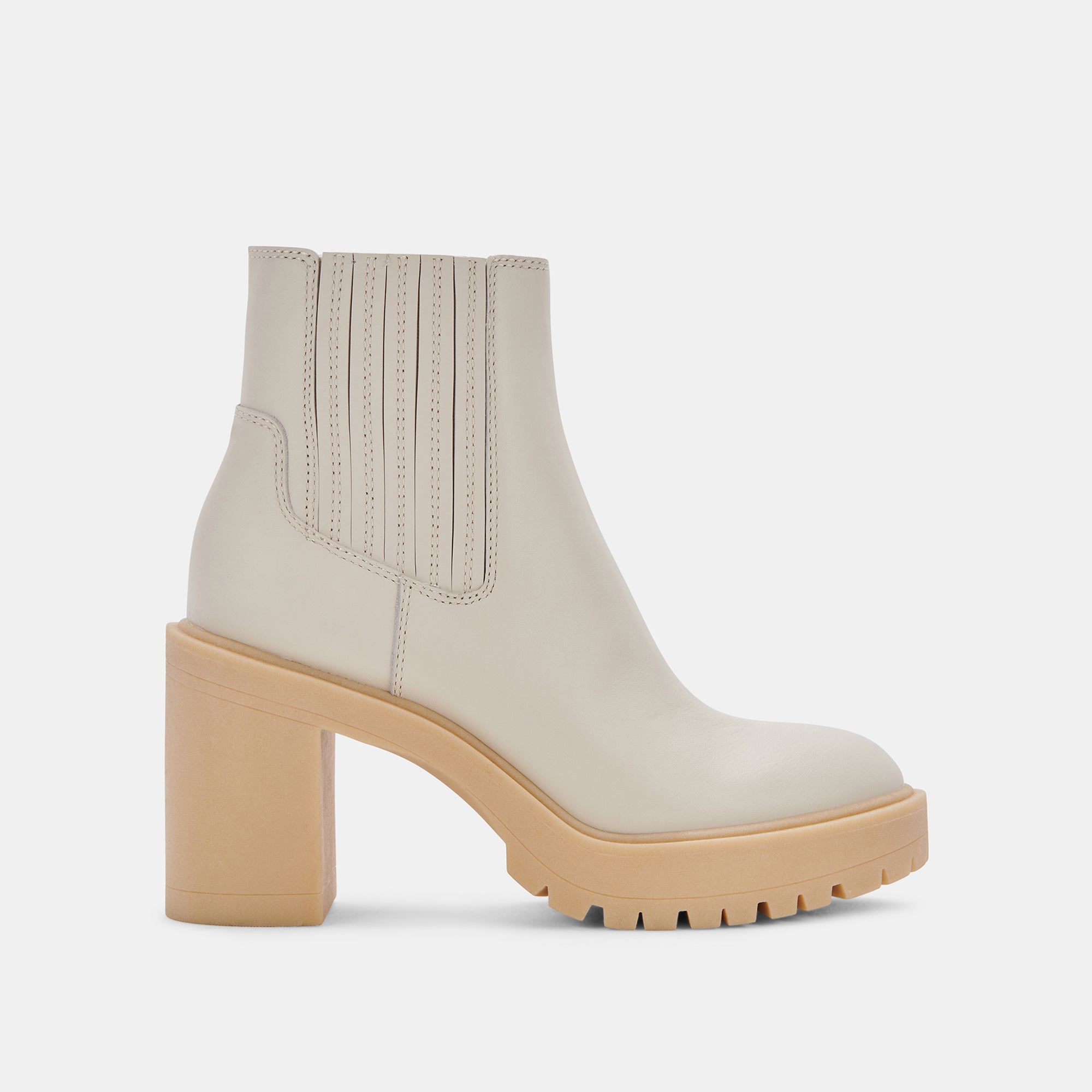 Caster h2o booties in ivory leather Clearance