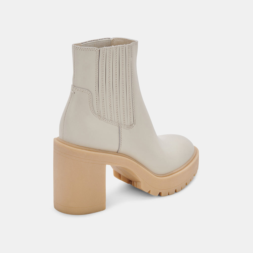 CASTER H2O BOOTIES IN IVORY LEATHER - re:vita - image 5