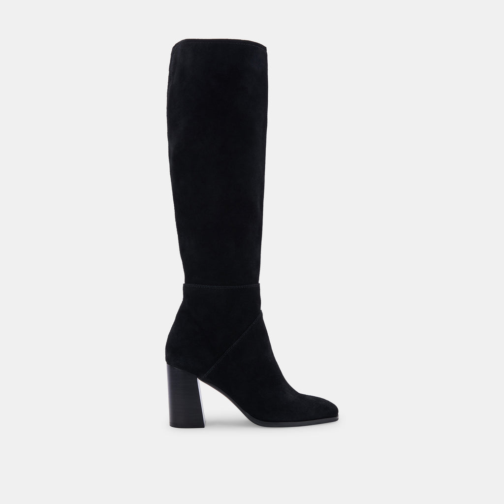 High Style Heeled Tall Boot in Black - Get great deals at JustFab
