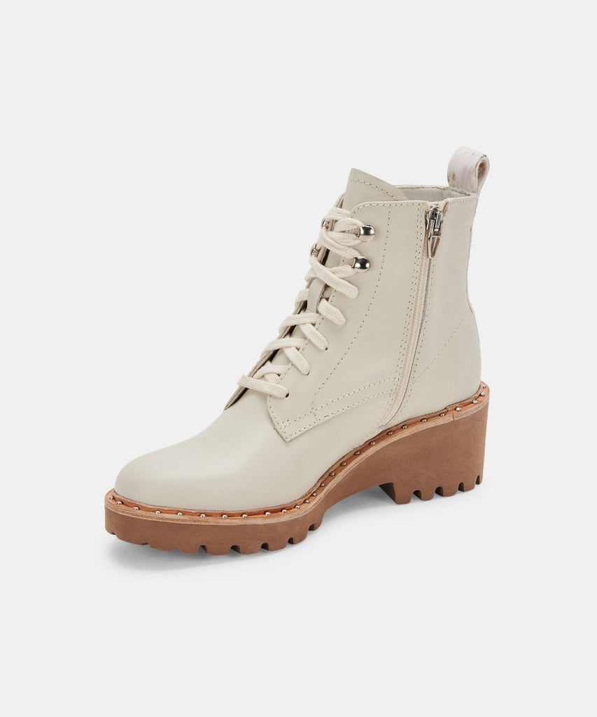 HINTO BOOTS IN IVORY LEATHER -   Dolce Vita - image 4