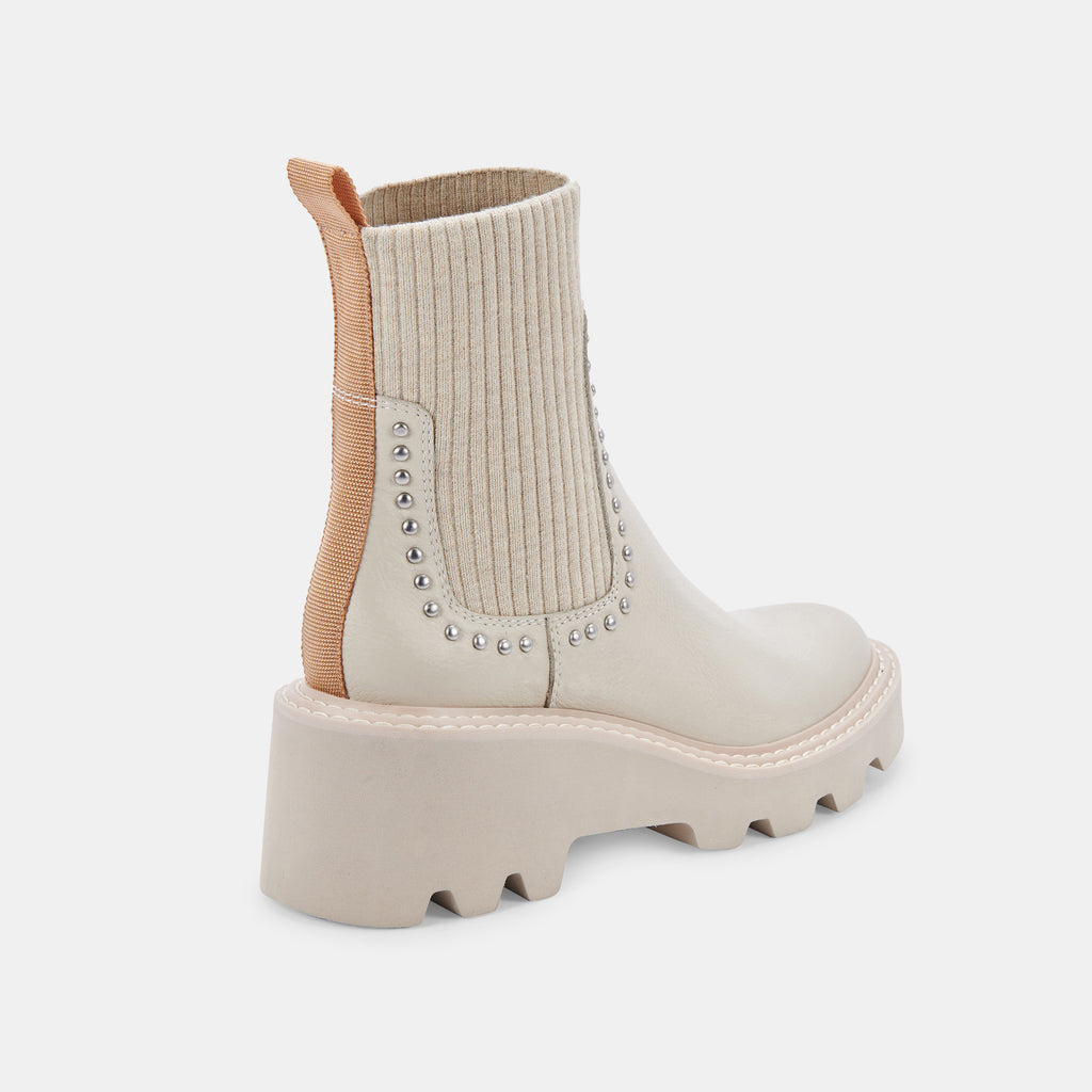 HOVEN STUD H2O BOOTS IVORY LEATHER - image 5