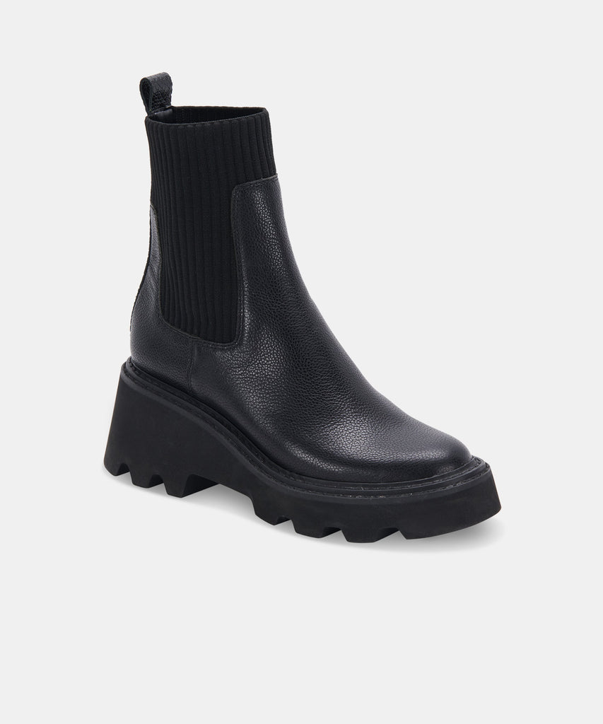 HOVEN BOOTS IN BLACK LEATHER -   Dolce Vita - image 2