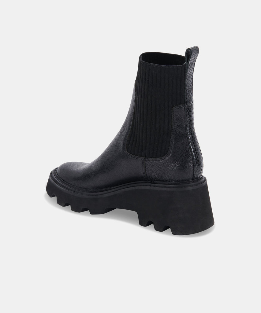 HOVEN BOOTS IN BLACK LEATHER -   Dolce Vita - image 4