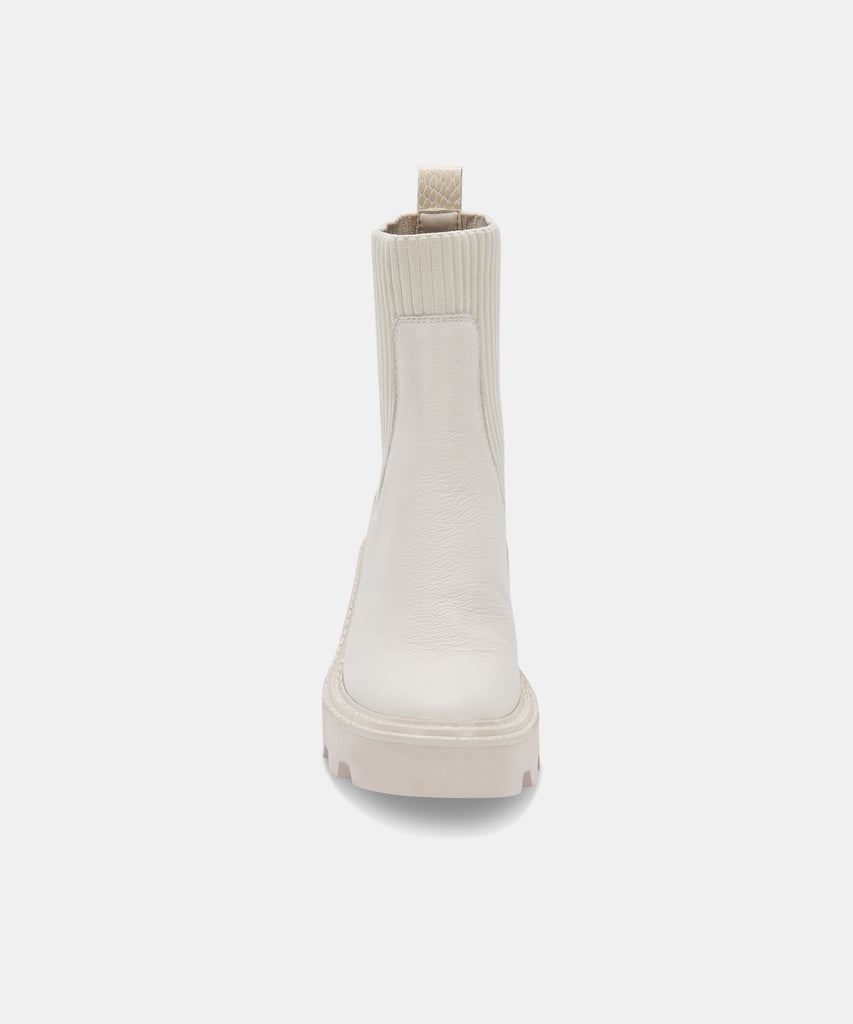 HOVEN BOOTS IN IVORY LEATHER -   Dolce Vita - image 6