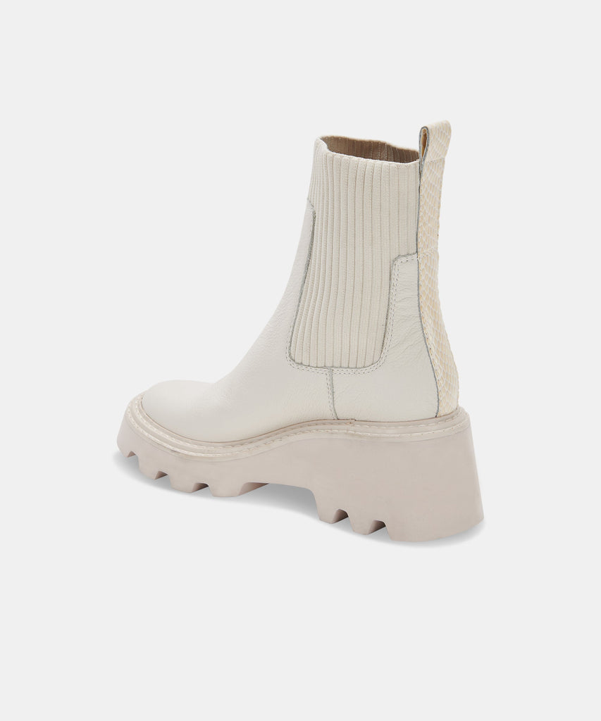HOVEN BOOTS IN IVORY LEATHER -   Dolce Vita - image 4