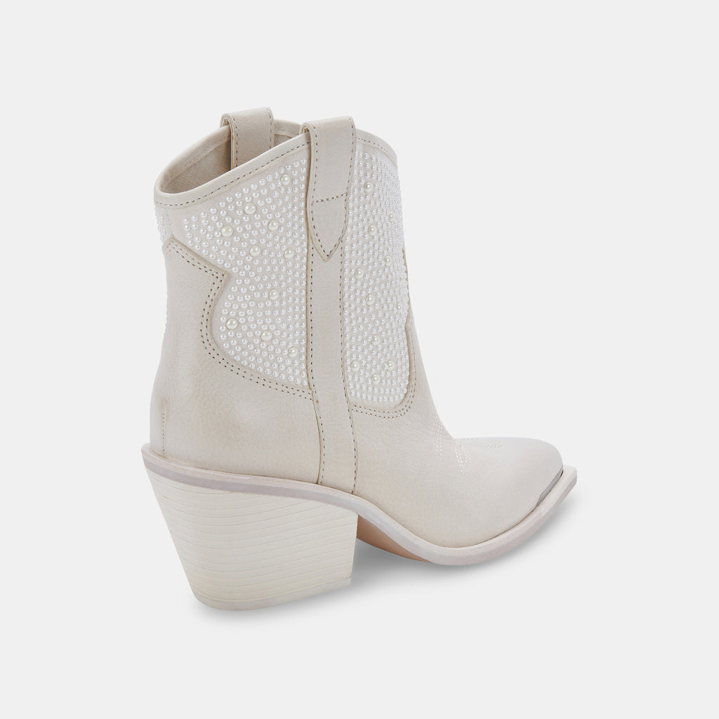 NASHE BOOTIES OFF WHITE PEARLS - image 4