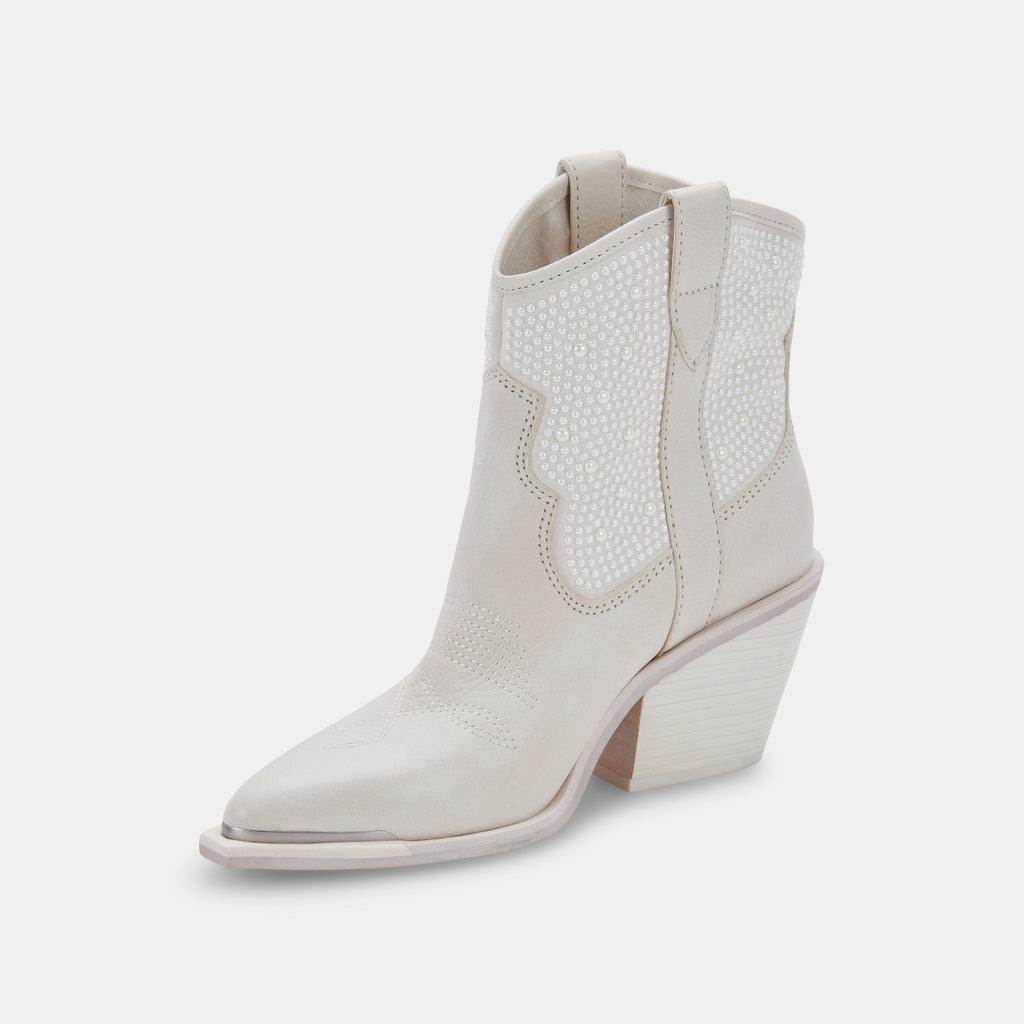 NASHE BOOTIES OFF WHITE PEARLS - image 5