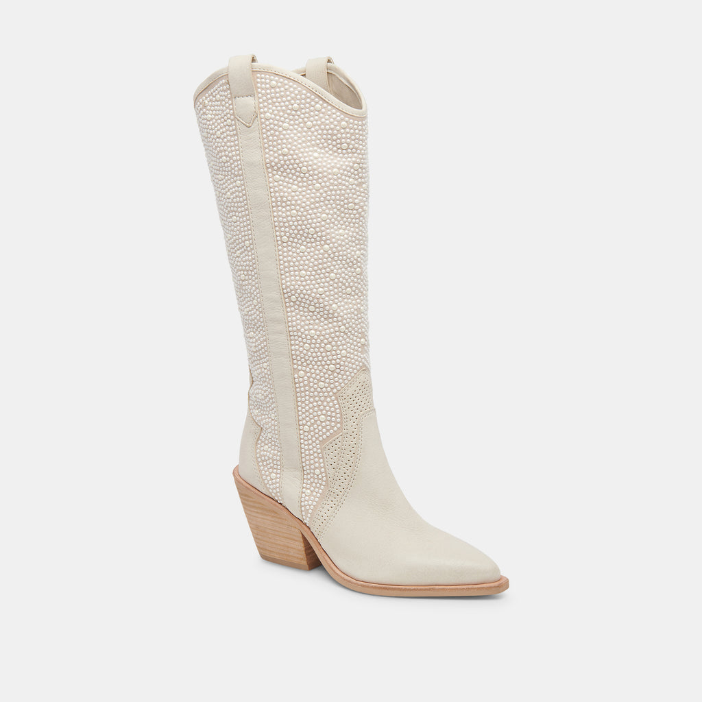 NAVENE BOOTS OFF WHITE PEARLS - image 3