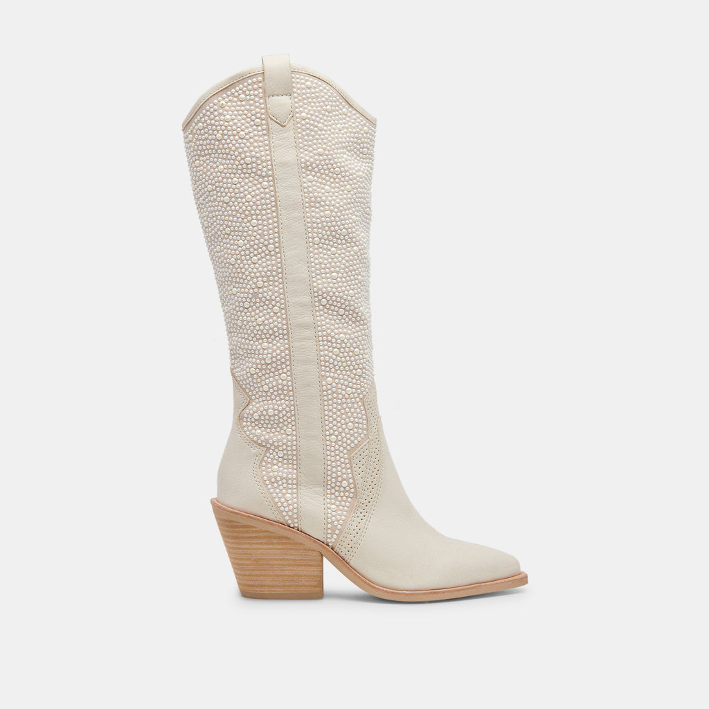 NAVENE BOOTS OFF WHITE PEARLS - image 1