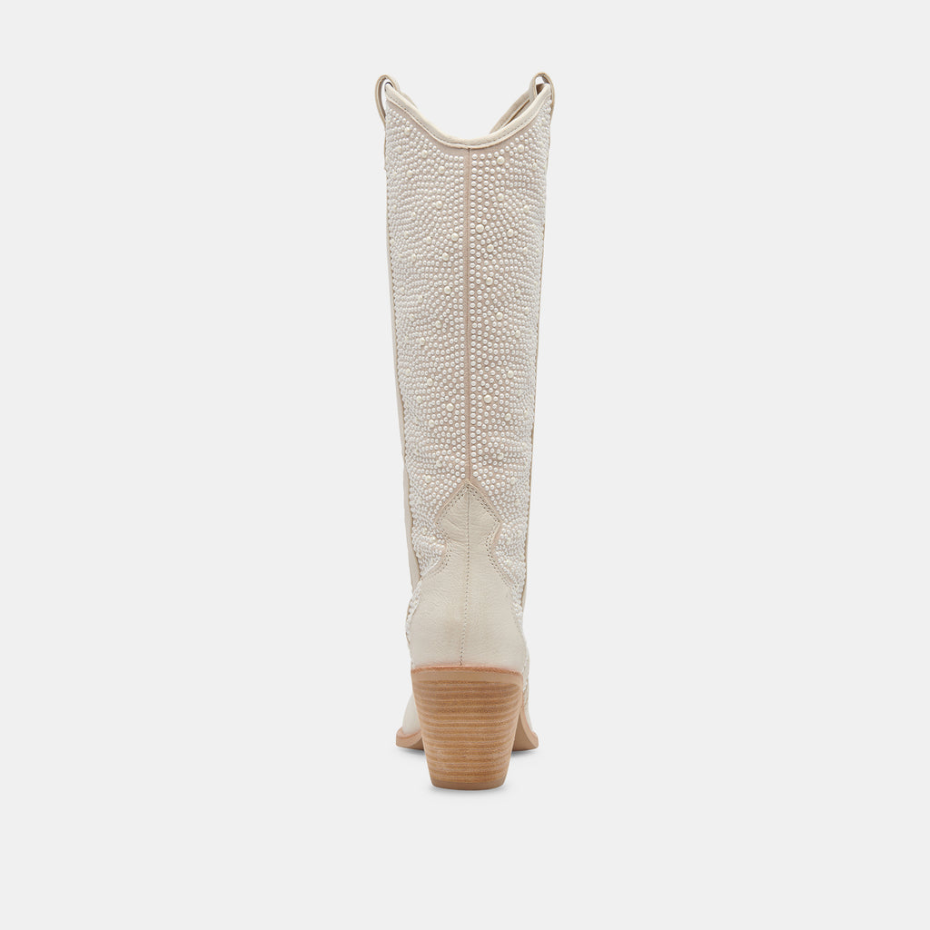 NAVENE BOOTS OFF WHITE PEARLS - image 10