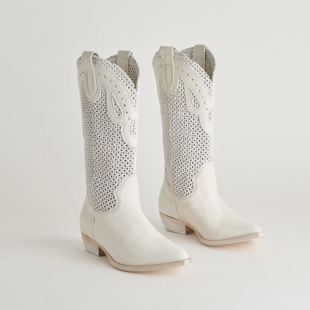 RANCH BOOTS IVORY LEATHER - re:vita - image 1