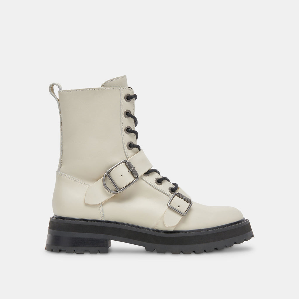 RONSON BOOTS OFF WHITE LEATHER - re:vita - image 1