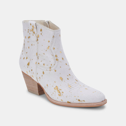 SILMA BOOTIES GOLD MULTI CALF HAIR