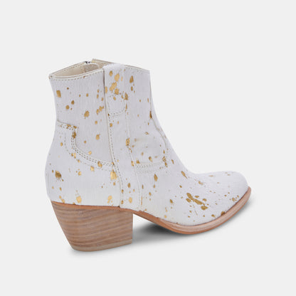 SILMA BOOTIES GOLD MULTI CALF HAIR