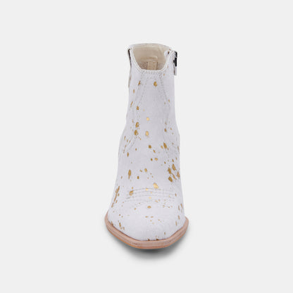 SILMA BOOTIES GOLD MULTI CALF HAIR