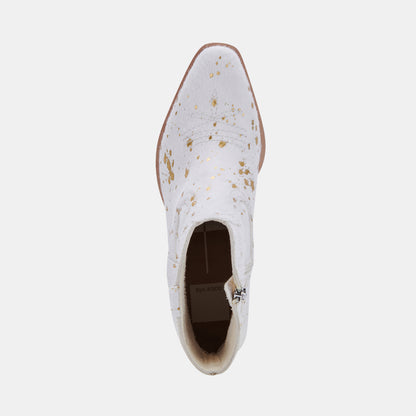 SILMA BOOTIES GOLD MULTI CALF HAIR