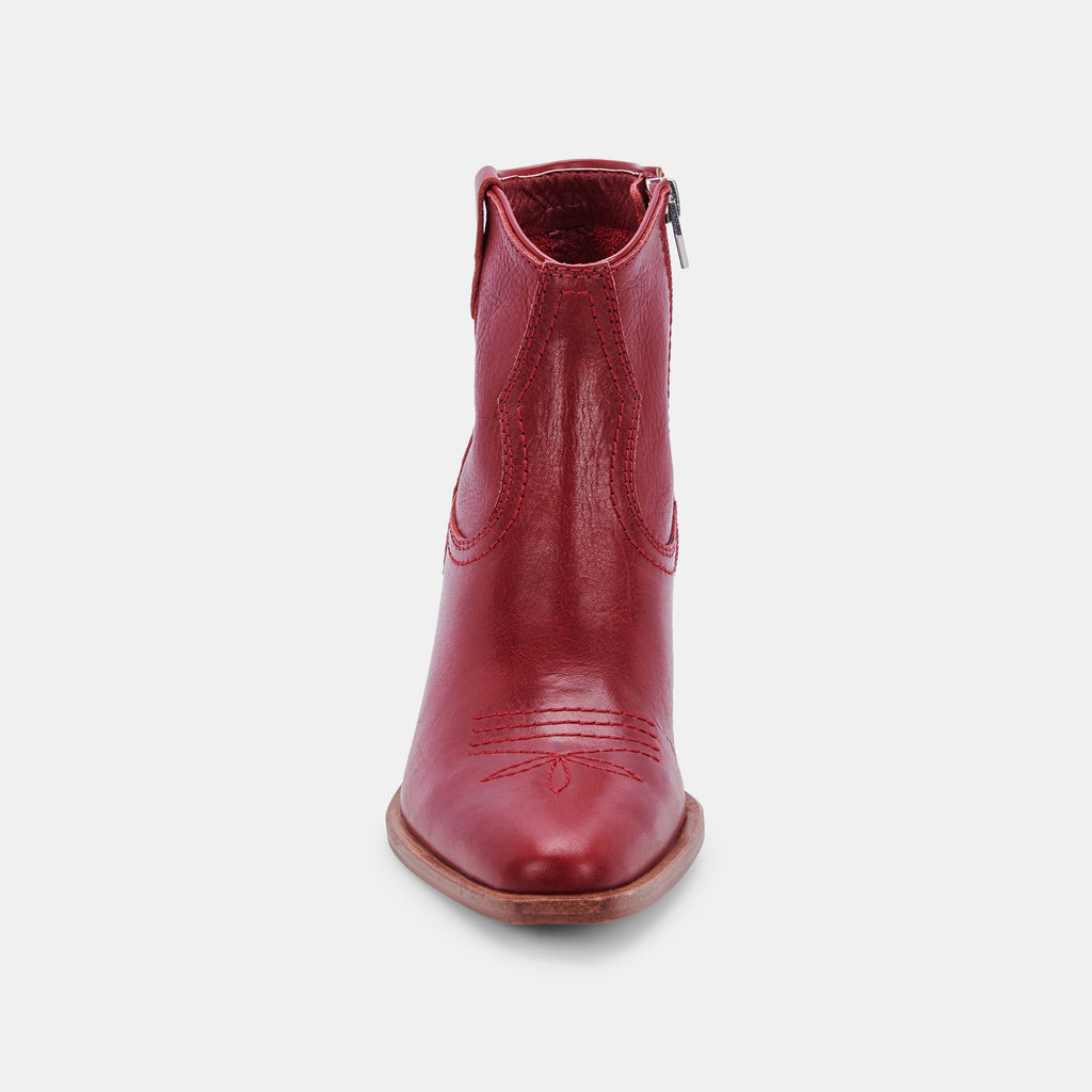 Louis Vuitton Leather Booties Red Leather. Size S18