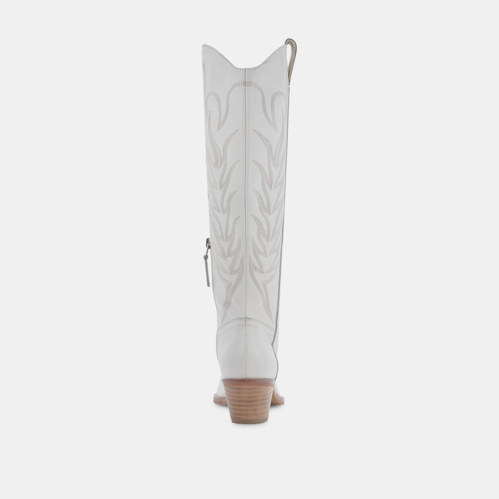 SOLEI WIDE BOOTS WHITE LEATHER - image 9