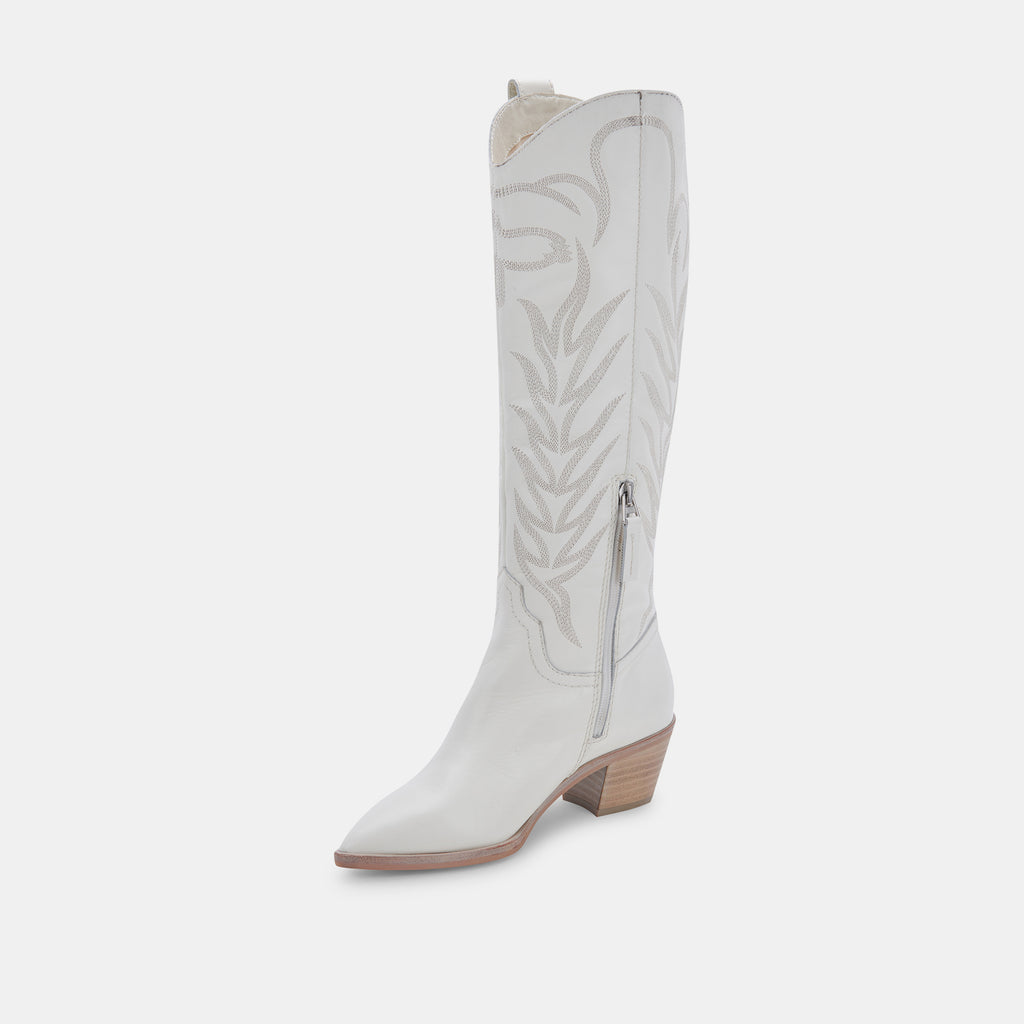 SOLEI BOOTS WHITE LEATHER - image 9
