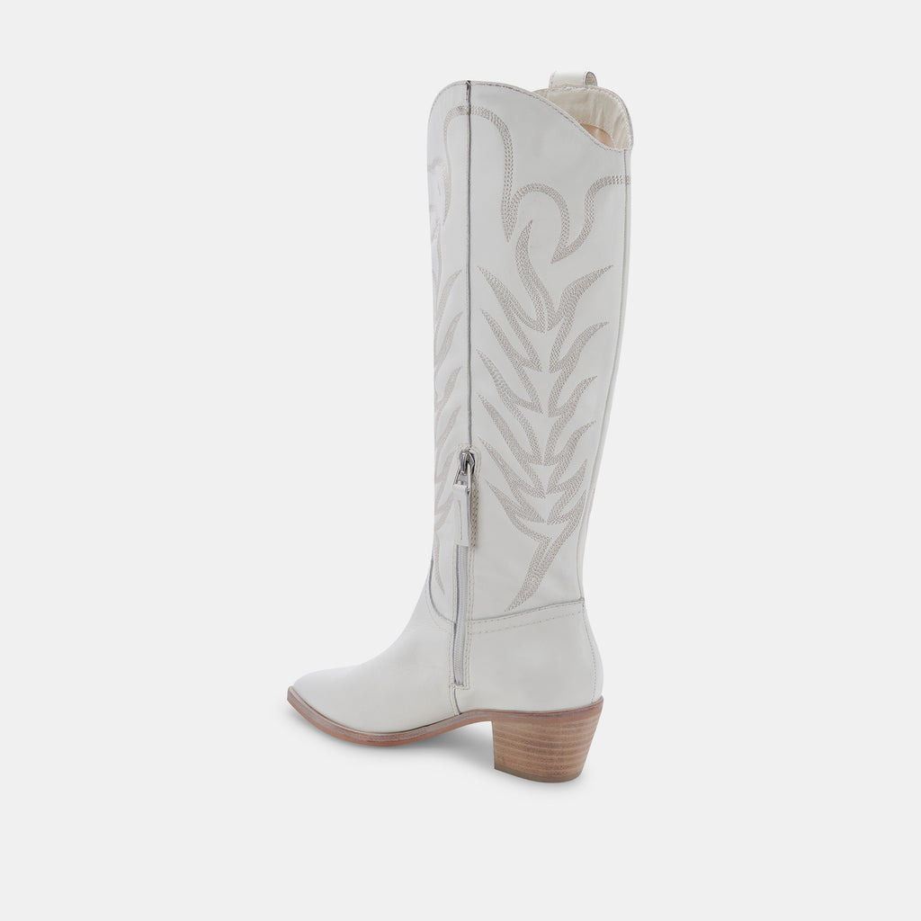 SOLEI WIDE BOOTS WHITE LEATHER - image 7
