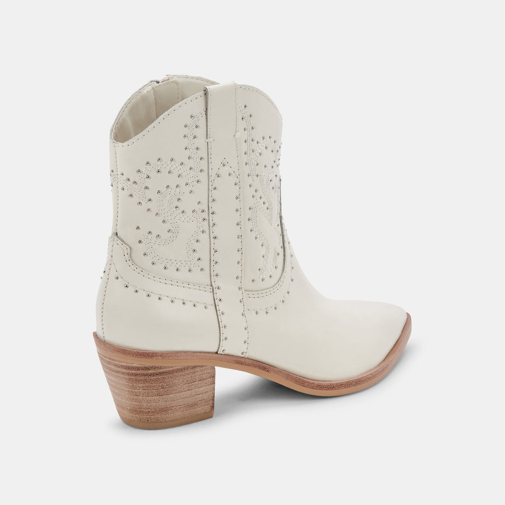 SOLOW STUD BOOTIES OFF WHITE LEATHER - re:vita - image 3