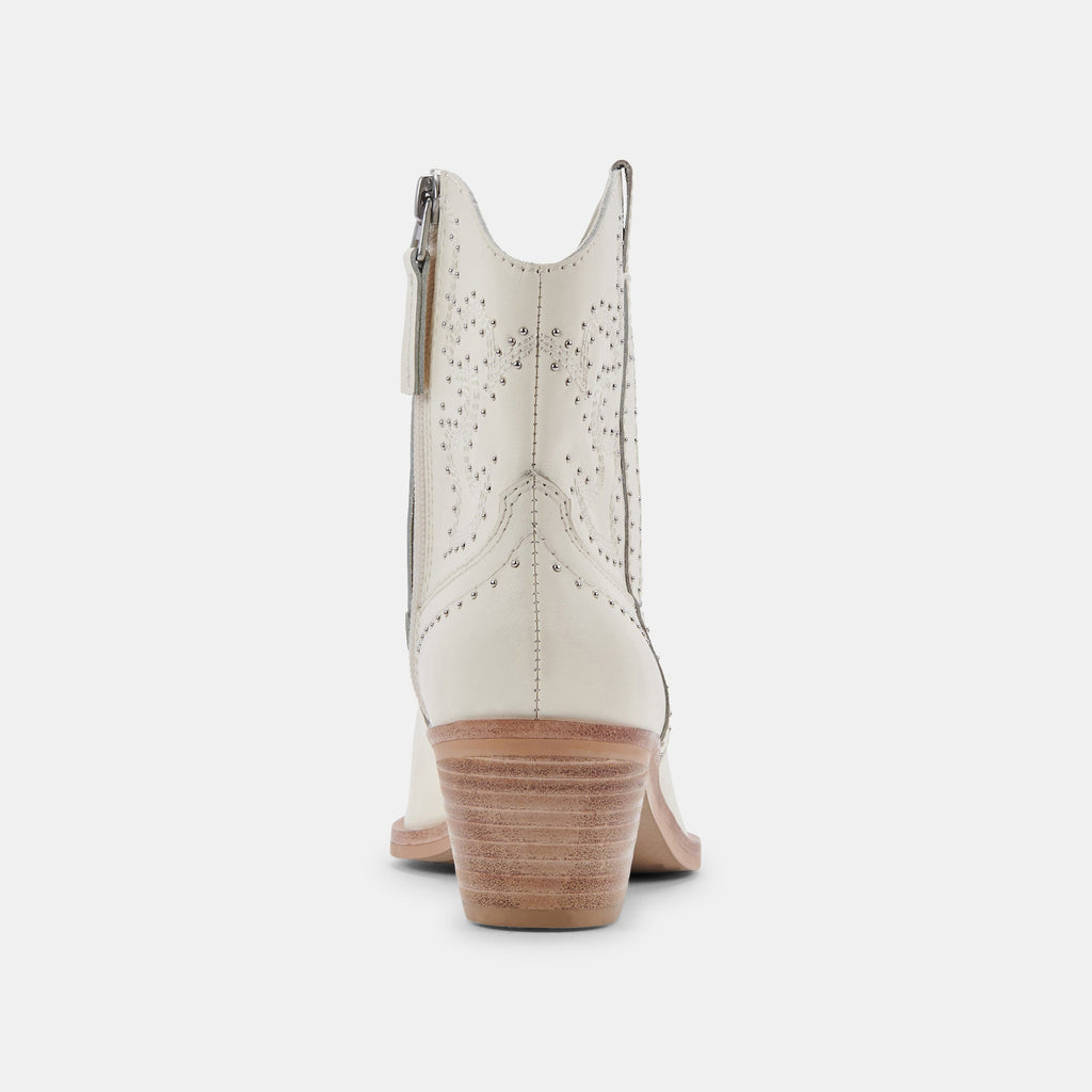 SOLOW STUD BOOTIES OFF WHITE LEATHER - re:vita - image 6
