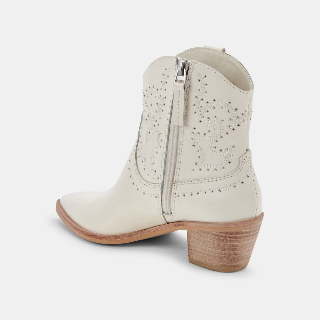 SOLOW STUD BOOTIES OFF WHITE LEATHER - re:vita – Dolce Vita