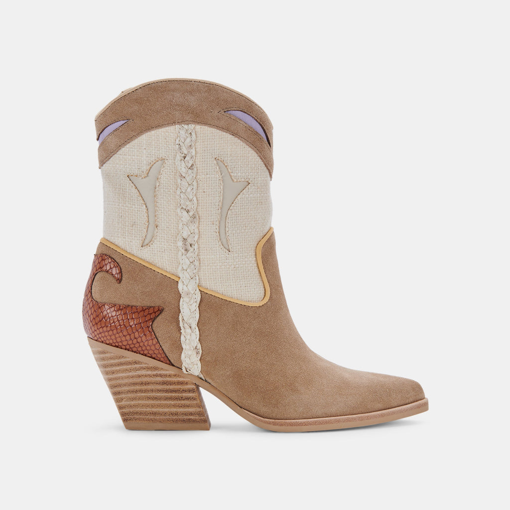 LORAL BOOTIES IN TAUPE MULTI SUEDE -   Dolce Vita - image 1