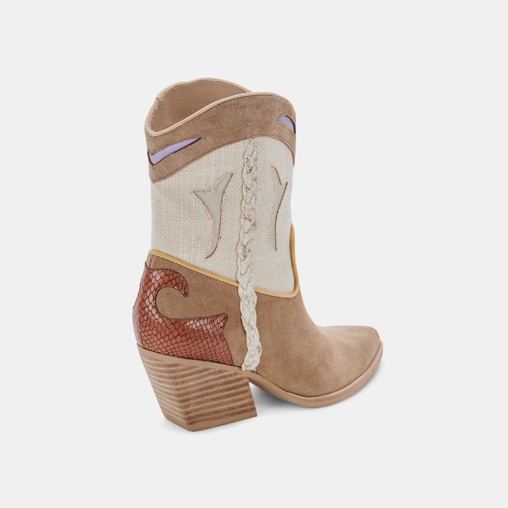 LORAL BOOTIES IN TAUPE MULTI SUEDE -   Dolce Vita - image 4