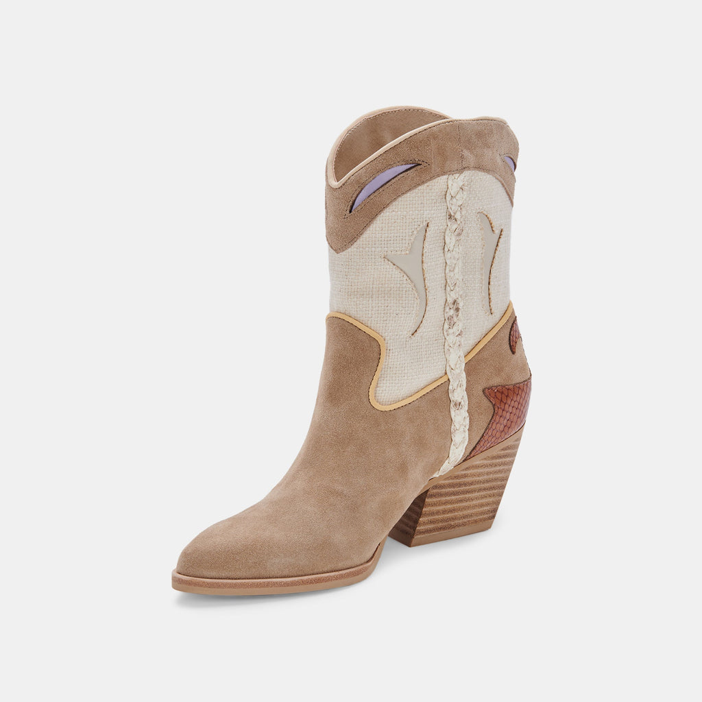 LORAL BOOTIES IN TAUPE MULTI SUEDE -   Dolce Vita - image 6