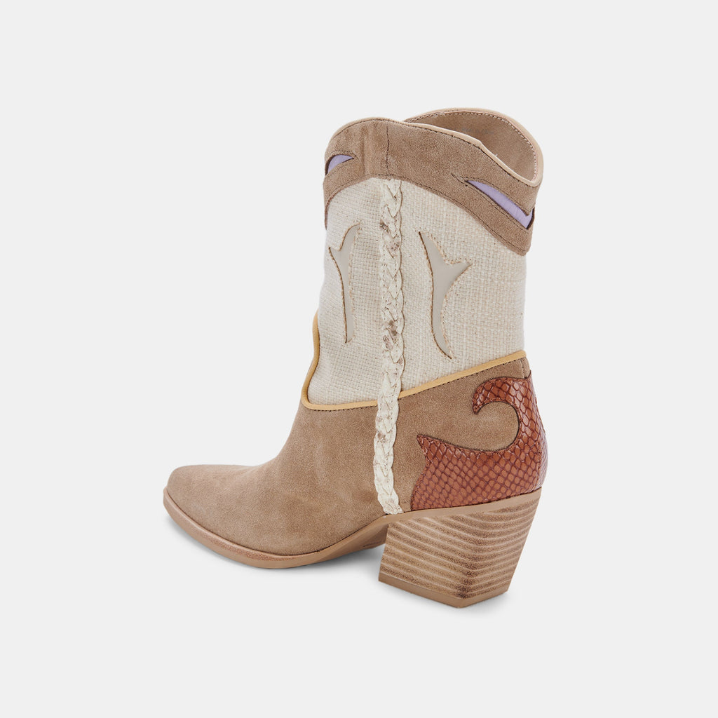 LORAL BOOTIES IN TAUPE MULTI SUEDE -   Dolce Vita - image 7
