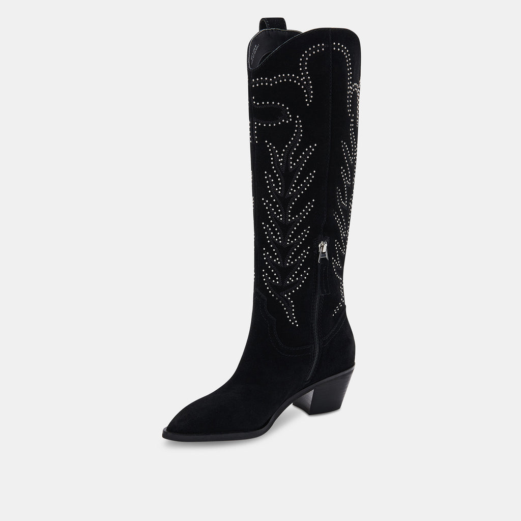 SOLEI STUD BOOTS IN BLACK SUEDE -   Dolce Vita - image 8
