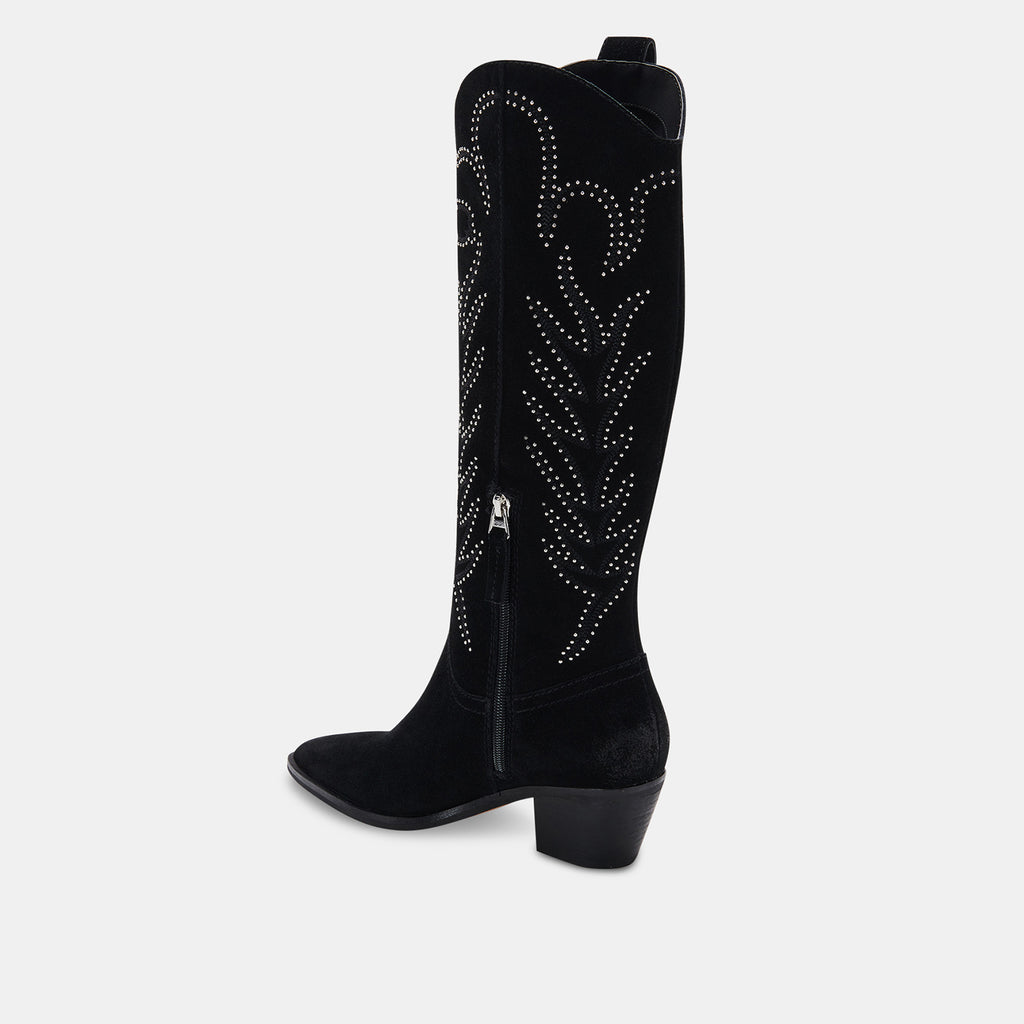 SOLEI STUD BOOTS IN BLACK SUEDE -   Dolce Vita - image 9