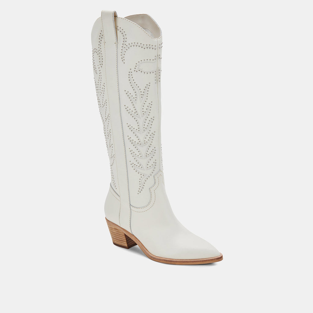 SOLEI STUD BOOTS IN OFF WHITE LEATHER -   Dolce Vita - image 3