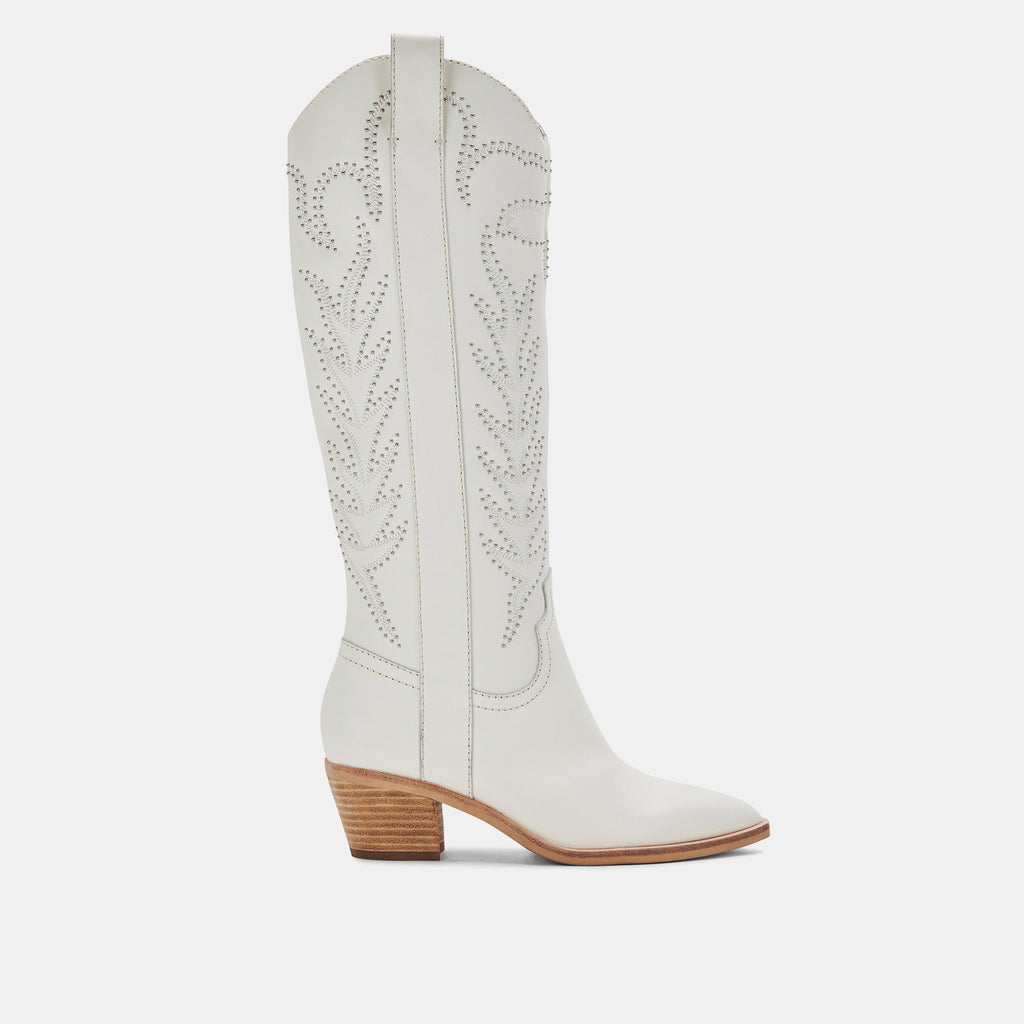 SOLEI STUD BOOTS IN OFF WHITE LEATHER -   Dolce Vita - image 1