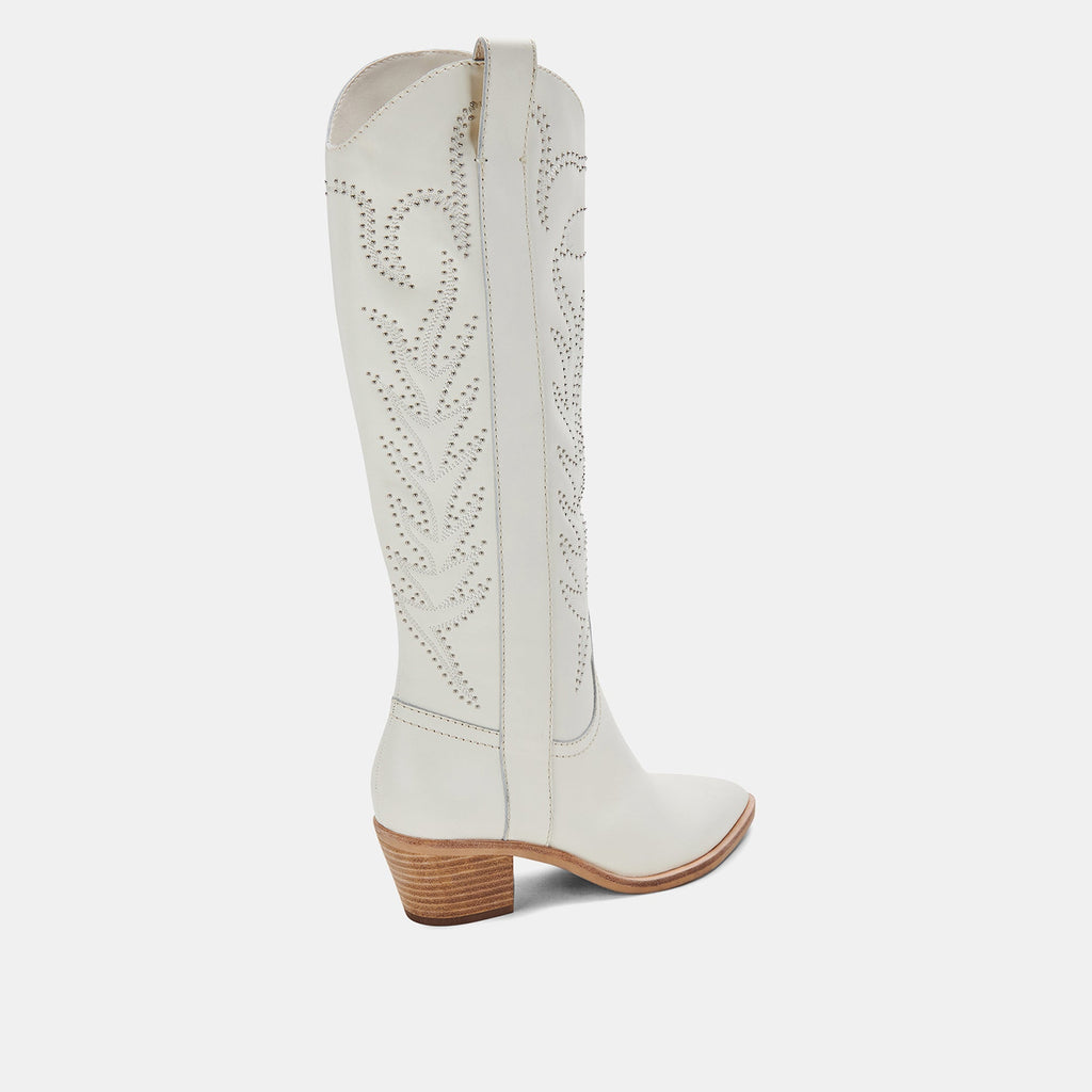 SOLEI STUD BOOTS IN OFF WHITE LEATHER -   Dolce Vita - image 4