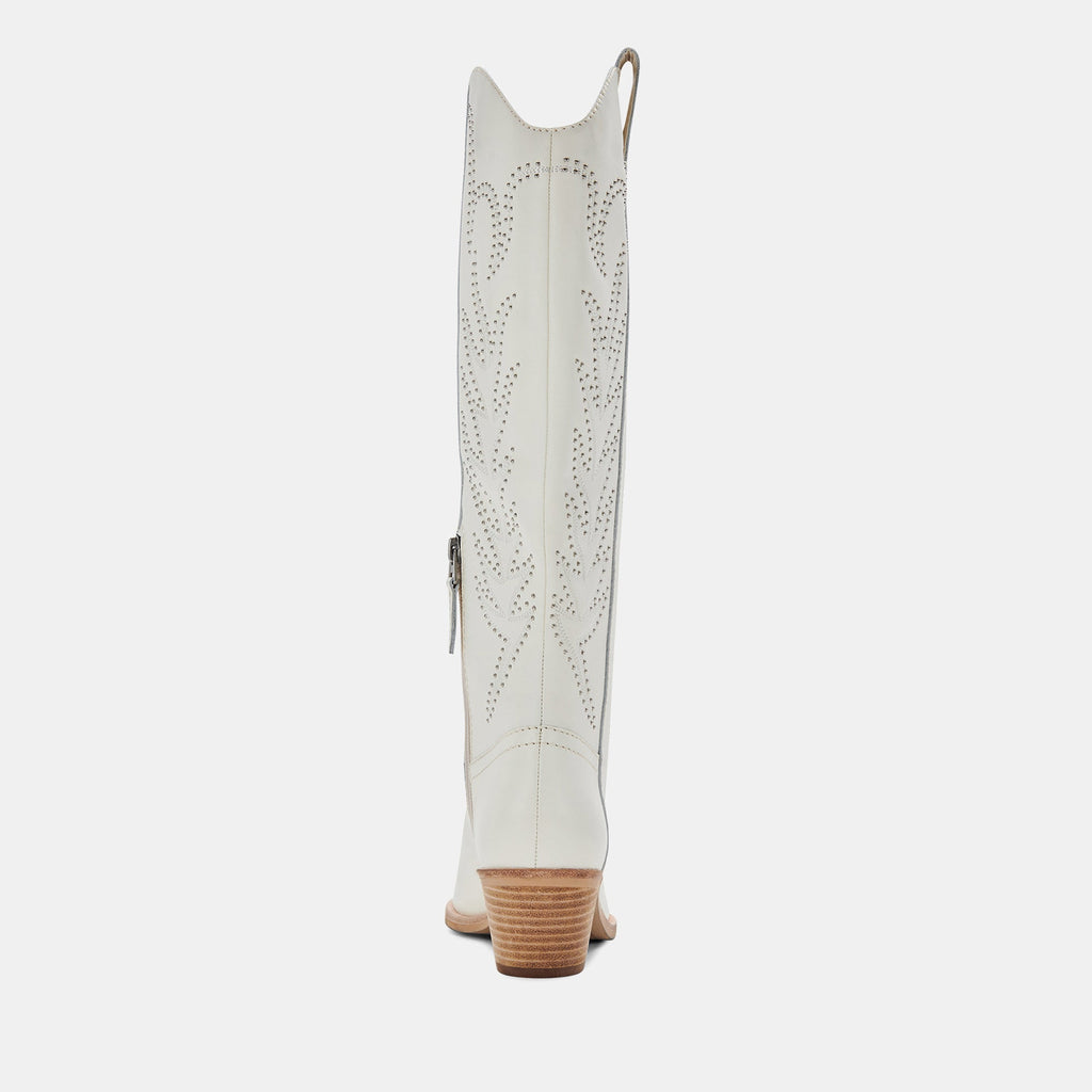SOLEI STUD BOOTS IN OFF WHITE LEATHER -   Dolce Vita - image 9