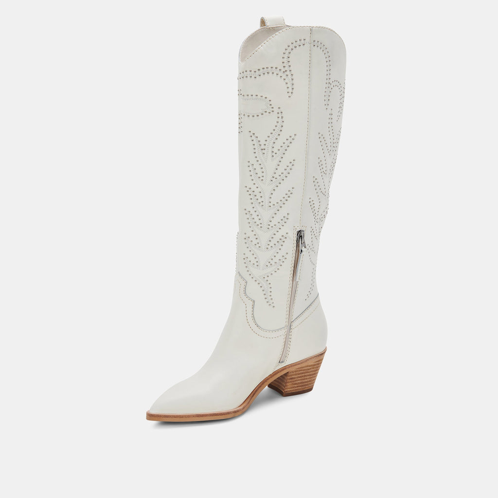 SOLEI STUD BOOTS IN OFF WHITE LEATHER -   Dolce Vita - image 6