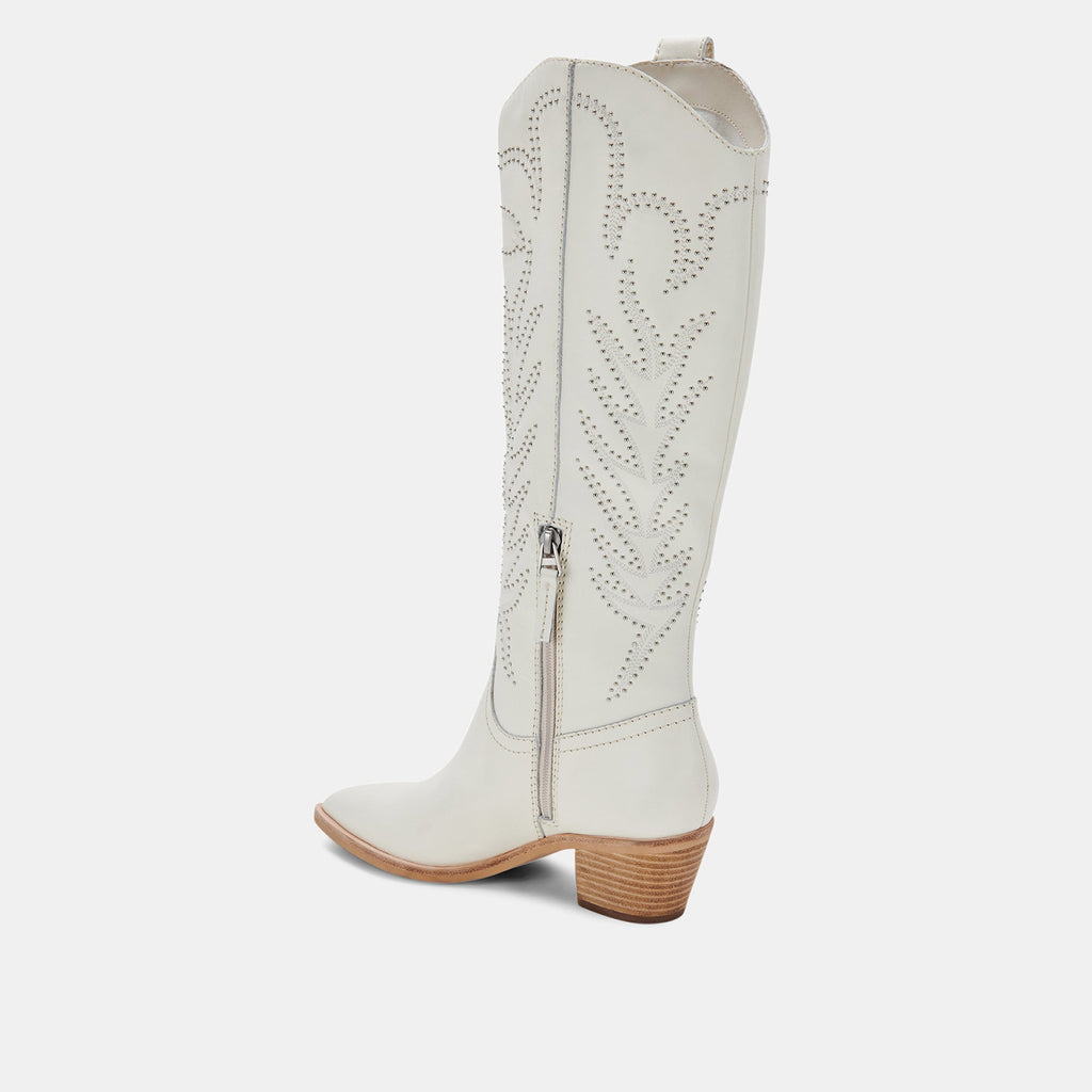 SOLEI STUD BOOTS IN OFF WHITE LEATHER -   Dolce Vita - image 7