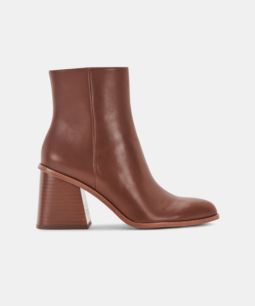 TERRIE BOOTIES IN CHOCOLATE LEATHER -   Dolce Vita - image 1
