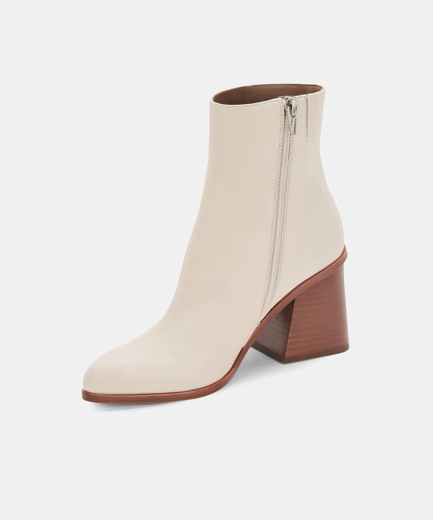 TERRIE BOOTIES IN IVORY LEATHER -   Dolce Vita - image 6
